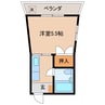 ハイランドM 1Kの間取り