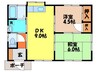 グレープハイツ 2DKの間取り