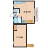 フォーレスト諏訪Ⅰ号館 1Rの間取り