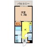 セントポリア泉 1Kの間取り