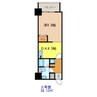 リファレンス浜町 1Rの間取り