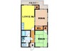 長崎本線/現川駅 車移動 4階 築40年 2LDKの間取り