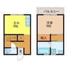シティハウス高丘 1DKの間取り