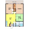高丘ハイツ 3DKの間取り