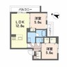 シャーメゾン　フェアリーステージ 2LDKの間取り