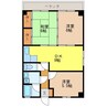 プレジール岩屋通り 3DKの間取り