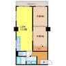 坂下ビル 2LDKの間取り