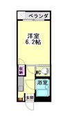 ヴィラナカモト 1Kの間取り