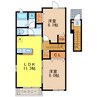 ル・ボン 2LDKの間取り