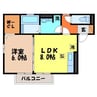 まなび野八番館 1LDKの間取り
