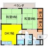グランドメール清水 2DKの間取り