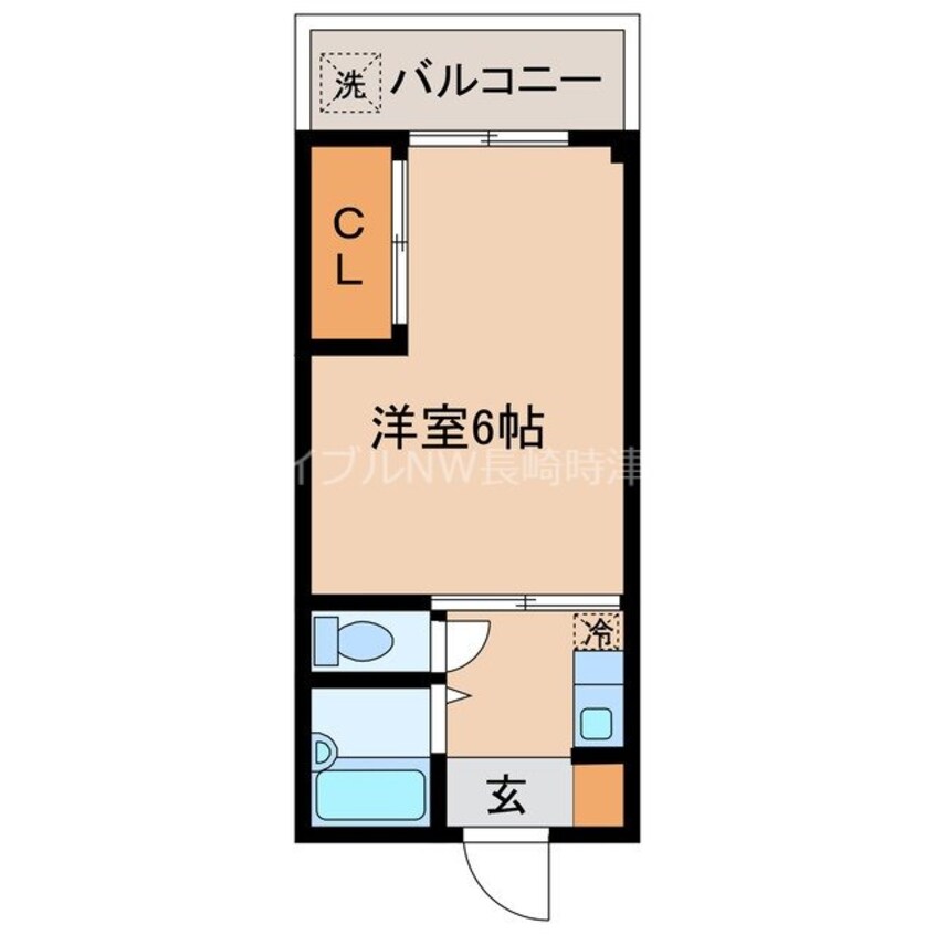 間取図 長崎市電１系統<長崎電気軌道>/長崎大学駅 徒歩13分 2階 築27年