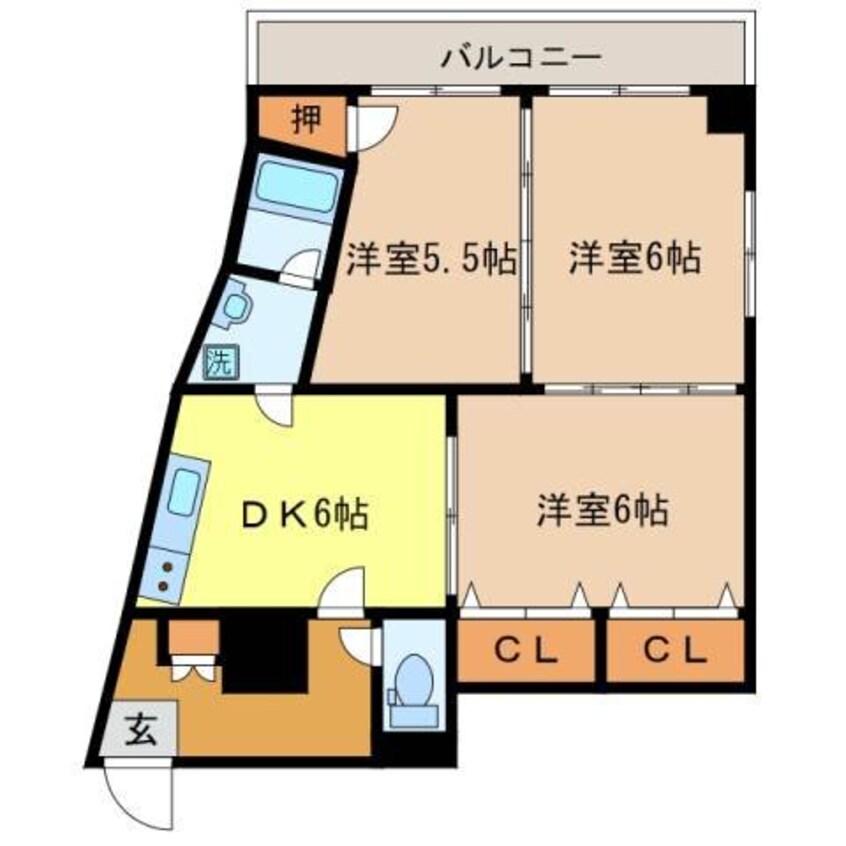 間取図 アンダーロック宝町