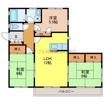 間取図 サンオウ貸家