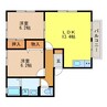 ハイカムールおびたB 2LDKの間取り
