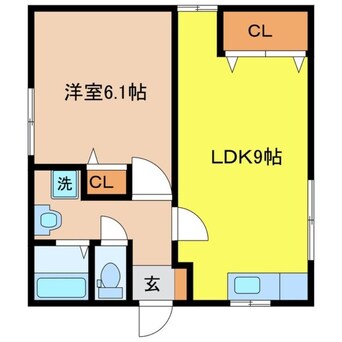 間取図 長崎本線/長崎駅 徒歩18分 1階 築54年