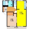 アネックス江下A 1LDKの間取り