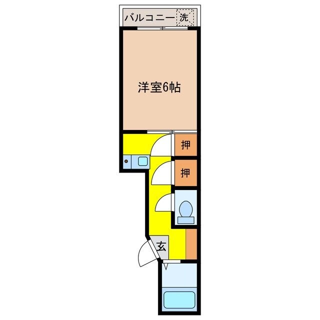 間取り図 長崎本線/長崎駅 徒歩29分 3階 築37年