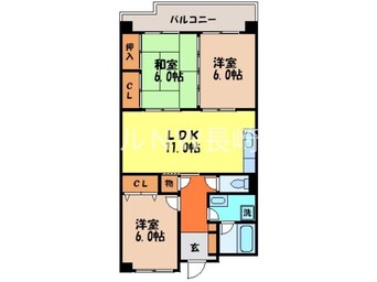 間取図 エクセレンス下屋敷Ⅱ