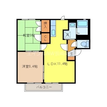 間取図 グランデール小川B棟