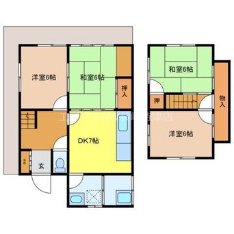 間取図 長崎市電１系統<長崎電気軌道>/崇福寺駅 徒歩30分 1階 築44年