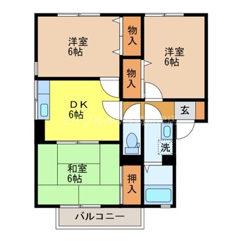 間取図 セジュール夢彩都B棟