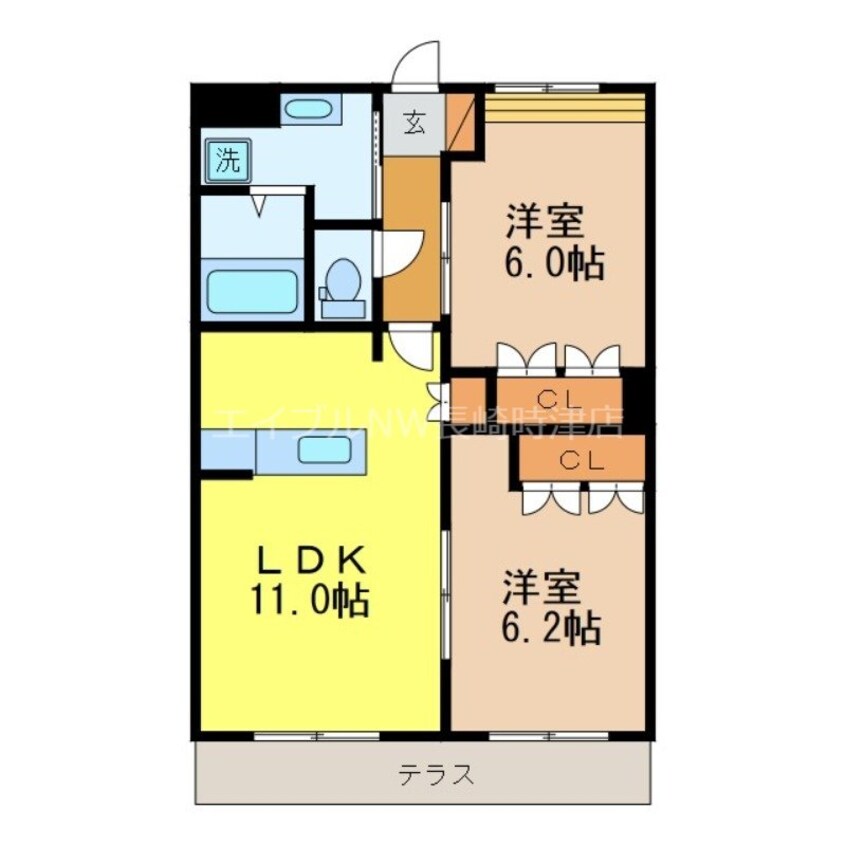 間取図 グランディール高来