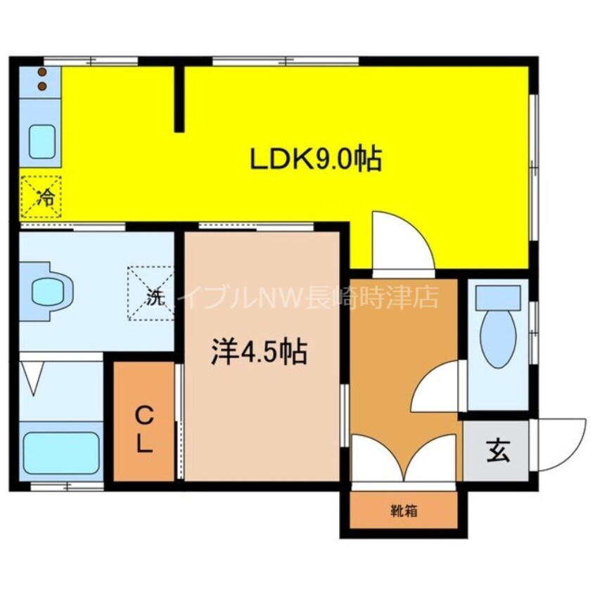 間取図 長崎本線/浦上駅 徒歩8分 2階 築52年