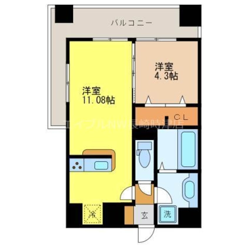 間取図 フェリーチェ梅香崎