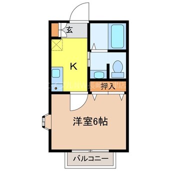 間取図 長崎市電１系統<長崎電気軌道>/崇福寺駅 徒歩15分 1階 築18年