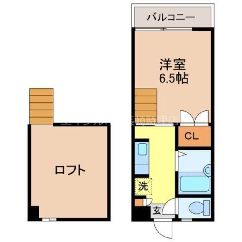 間取図 長崎市電１系統<長崎電気軌道>/崇福寺駅 徒歩18分 1階 築26年