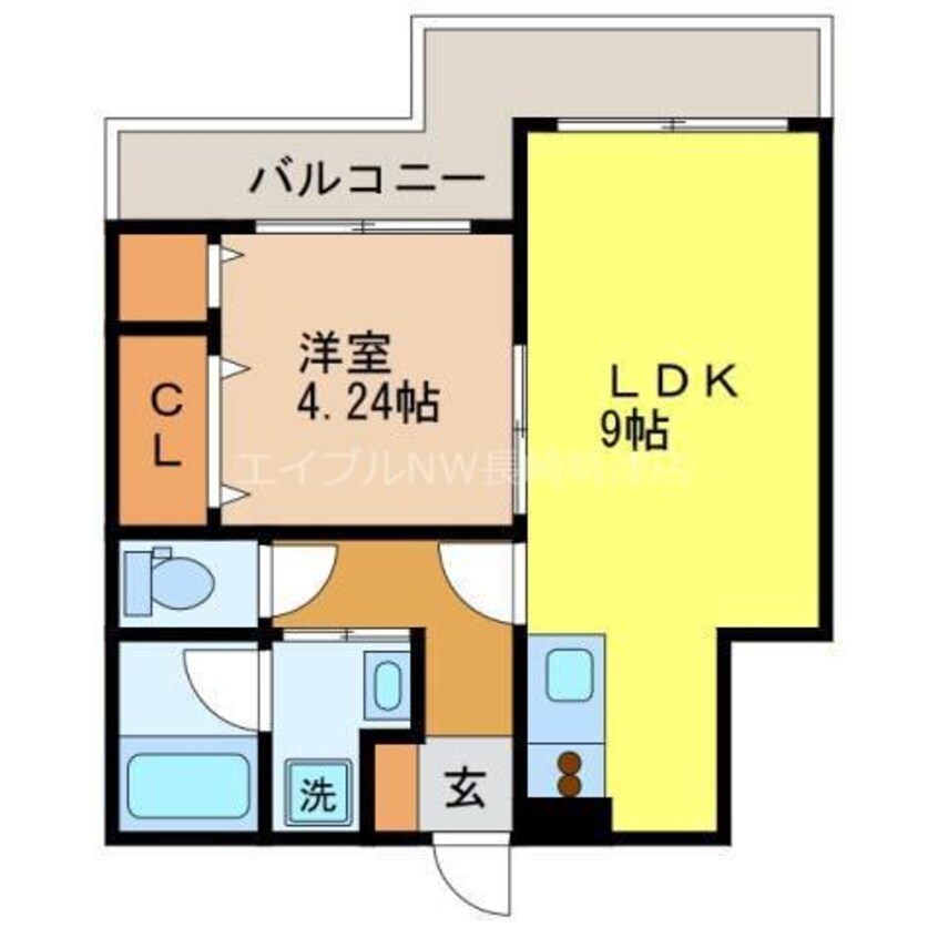 間取図 長崎バス/小島 2階 築11年