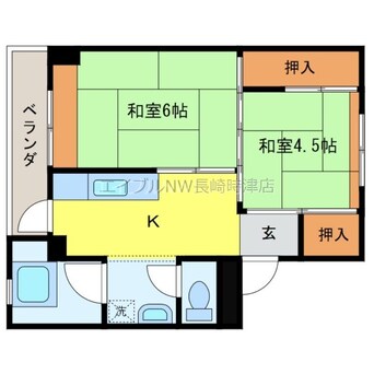 間取図 ビレッジハウス琴海２号棟