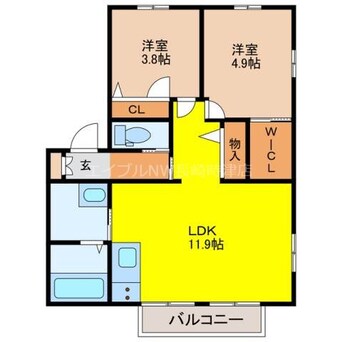 間取図 グリーンハイム辻町 Ａ