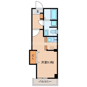 間取図 長崎市電１系統<長崎電気軌道>/崇福寺駅 徒歩2分 3階 築40年