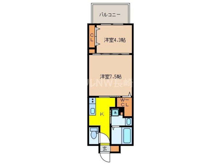 間取図 サンロージュ浦上駅前