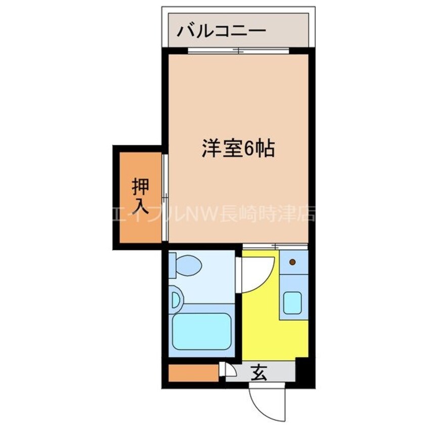 間取図 長崎本線/長崎駅 徒歩26分 2階 築40年