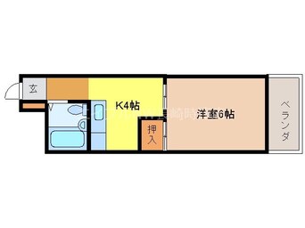 間取図 長崎本線/長崎駅 徒歩38分 4階 築36年