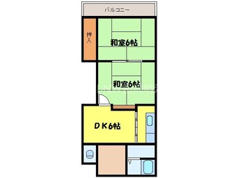 間取図 長崎本線/長崎駅 徒歩19分 2階 築41年