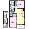 大村線/諏訪駅 徒歩15分 2階 築16年 2LDKの間取り