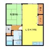 濱田アパート　Ｃ棟 1LDKの間取り