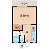 デサリータ泉 1Kの間取り