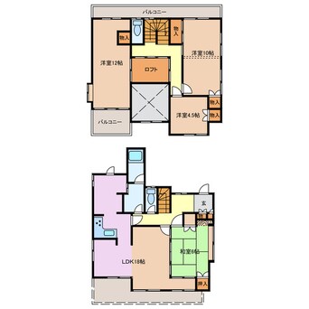 間取図 梅が丘北1番町貸家