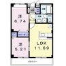 ラフレシール 2LDKの間取り