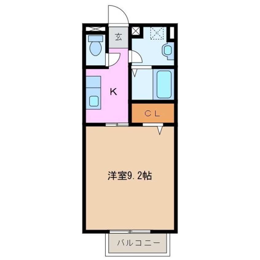 間取図 フラット立石Ｄ　青山羽根