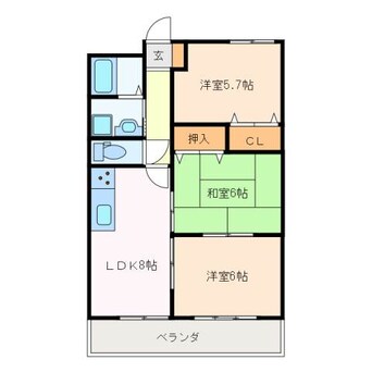 間取図 グランディール雅Ⅱ