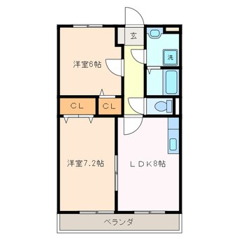 間取図 フラット立石A棟（伊賀市別府）