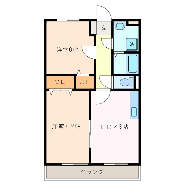 間取り図 フラット立石A棟（伊賀市別府）