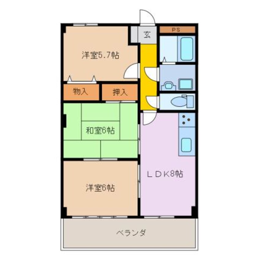 間取図 グランディール雅