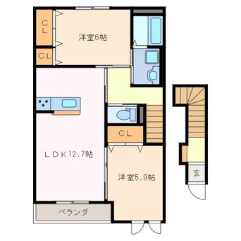 間取図 レジデンス蔵持